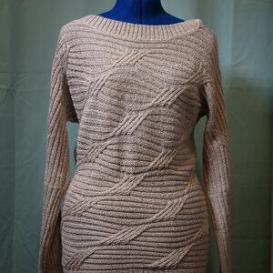 WHBM Metallic accent patterned sweater/tunic (Size Small)